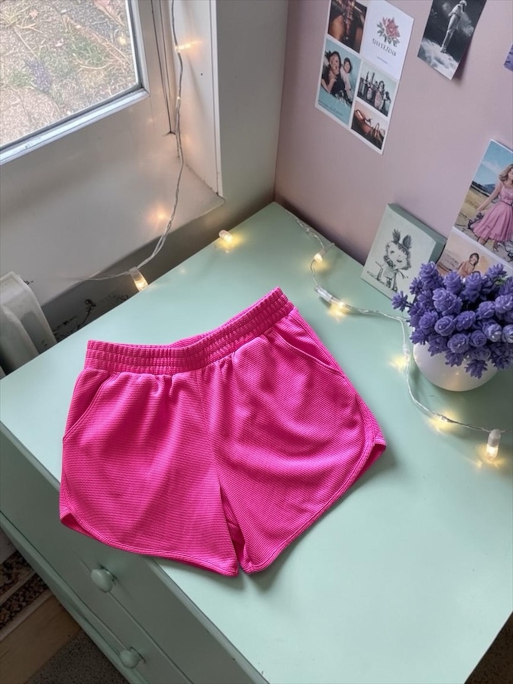 💛 Athletic Works Girls Pink Mesh Shorts XL 14‑16 Lightweight Activewear EUC
